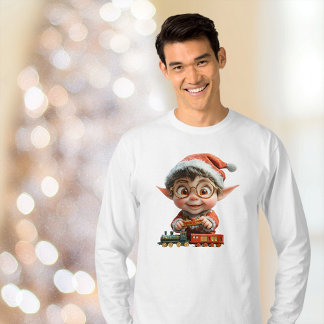 エンジニアリングベビークリスマス小妖精や小人メンズティー Tシャツ