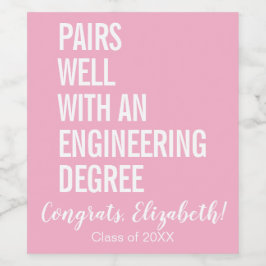 エンジニアリングモダン度の卒業生と上手にペアを組む ワインラベル