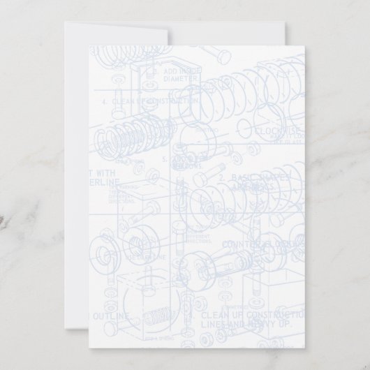 エンジニアリング卒業技術者白荷車を引くパーティー 招待状 (裏面)