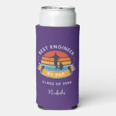 エンジニアリング卒業生2025ゴルフ恋人レトロ紫 スリム缶クーラー (Seltzer裏面)