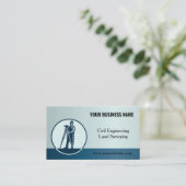 エンジニアリング及び土地測量用ロゴ名刺 名刺 (スタンド正面)