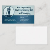 エンジニアリング及び土地測量用ロゴ名刺 名刺 (正面/裏面)