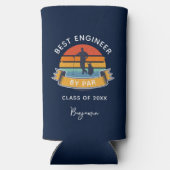 エンジニアリング大学院生ゴルフ愛好家カスタム スリム缶クーラー (裏面)