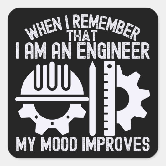 エンジニアリング引用文、エンジニアリングの女性 スクエアシール (正面)