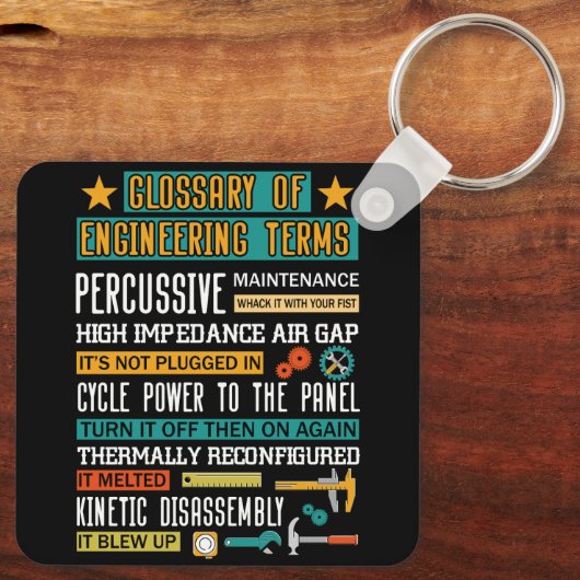 エンジニアリング用語エンジニおもしろいア定義の用語集 キーホルダー (裏面)