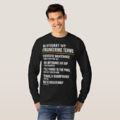 エンジニアリング用語エンジニア定義の用語集 Tシャツ (正面フル)