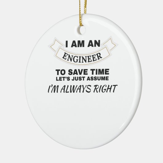 エンジニアリング私はいつも正しいエンジニア セラミックオーナメント (左)