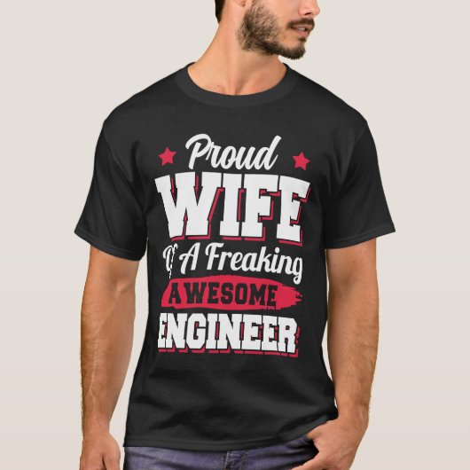 エンジニアリング脱脂技術者妻 Tシャツ (正面)