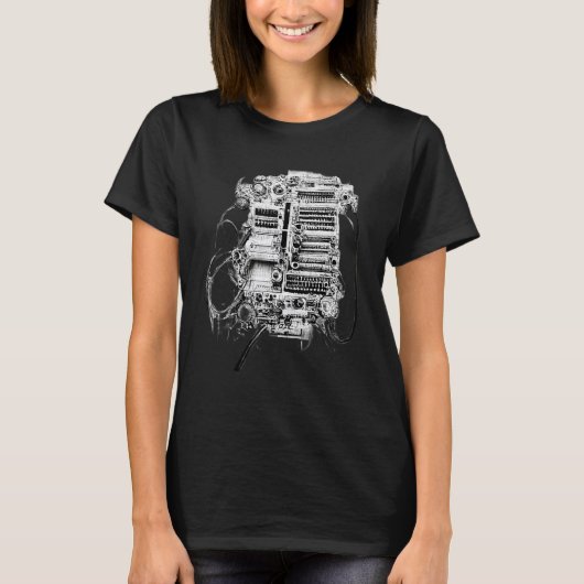 エンジニアリング複合機械鉛筆スケット Tシャツ (正面)