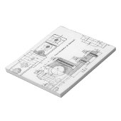 エンジニアリング設計図の機械ヴィンテージ ノートパッド (回転)