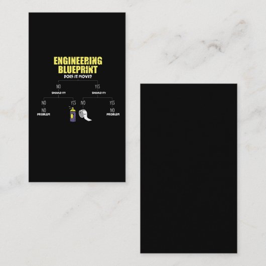 エンジニアリング設計図ダクトテープエンジニア 名刺 (正面/裏面)