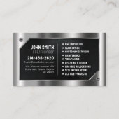 エンジニアリング、整備士、金属、修復、自動 名刺 (裏面)