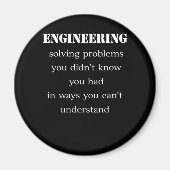 エンジニアリングTシャツで解決できない問題 マグネット (正面)