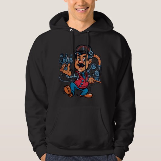 エンジニア好きTシャ熱狂するツ パーカ (正面)