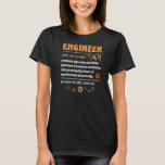 エンジニア定義エンジニアリングNerdy Science Gee Tシャツ<br><div class="desc">技術者定義エンジニアリングNerdy Scienceギーク</div>