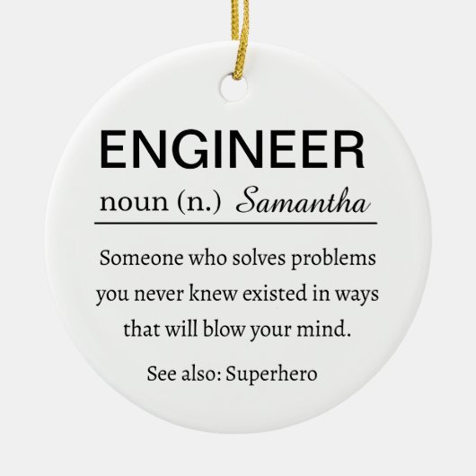 エンジニア定義 セラミックオーナメント (正面)