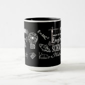 エンジニア対科学の哲学のモットーのマグ マグカップ (中央)