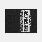 エンジニア救・トゥ・タイム:常に フリースブランケット (正面(横))