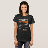 エンジニア時給エンジニアリング機械工学 Tシャツ (正面フル)