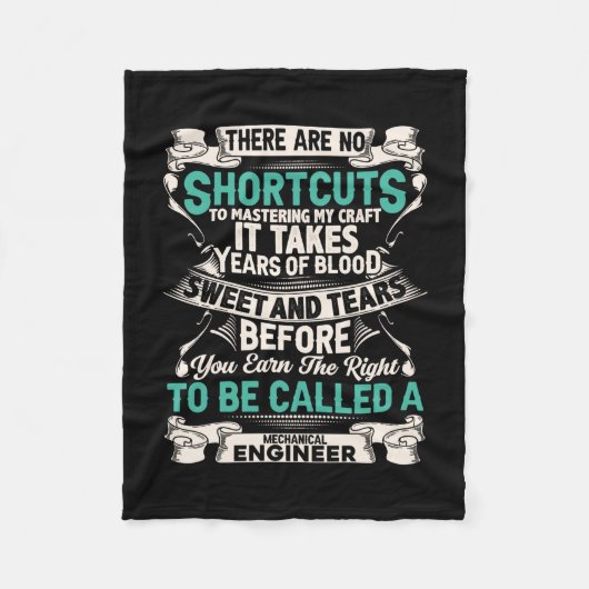 エンジニア機械技術者 フリースブランケット (正面)