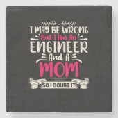 エンジニア私はエンジニアで母親 ストーンコースター (正面)