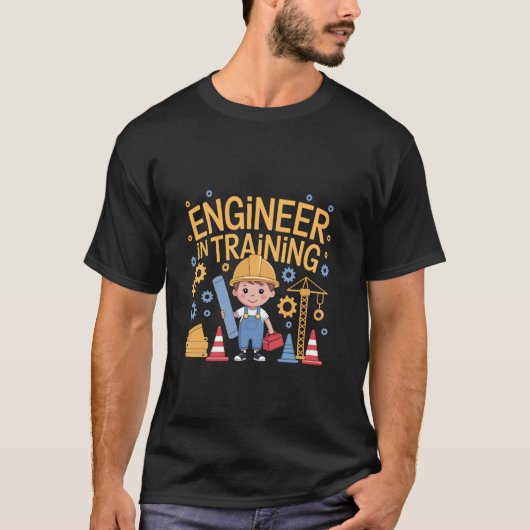 エンジニア見習い、将来のエンジニア、エンジニアリングを保持 Tシャツ (正面)