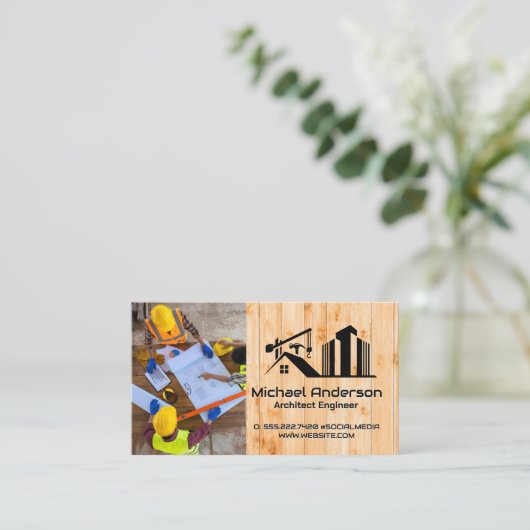 エンジニア計画の構築 |建築 名刺 (スタンド正面)