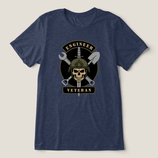 エンジニア退役軍人 トライブレンドTシャツ (デザイン正面)