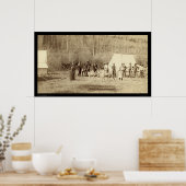 エンジニア隊テントの前にSD 1889 ポスター (キッチン)