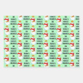 エンジニア雪だるまと雪片 ラッピングペーパーシート (正面2)