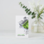 エンジニア、エンジニアリング名刺 名刺 (スタンド正面)