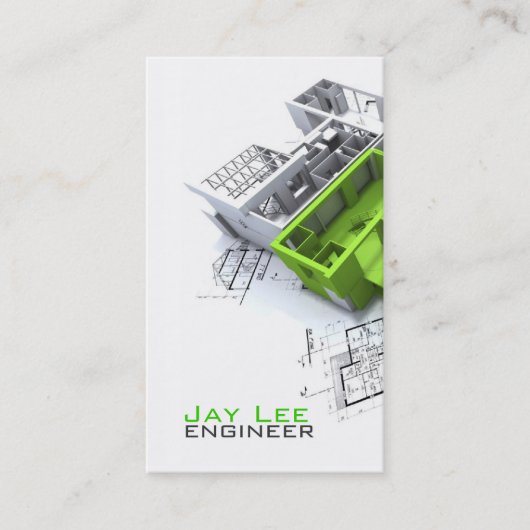 エンジニア、エンジニアリング名刺 名刺 (正面)