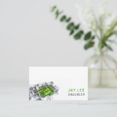 エンジニア、エンジニアリング、建築家、ビルダー 名刺 (スタンド正面)