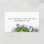 エンジニア、エンジニアリング、建築家、ビルダー 名刺 (裏面)