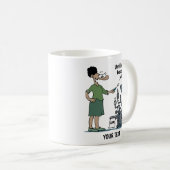 エンジニア カートゥーン 女性 コーヒーマグカップ (正面右)