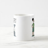 エンジニア カートゥーン 女性 コーヒーマグカップ (中央)