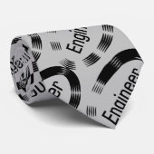 エンジニア ブラック オーバル ネクタイ (ロール)