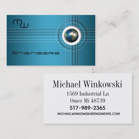 エンジニア 名刺 (正面/裏面)