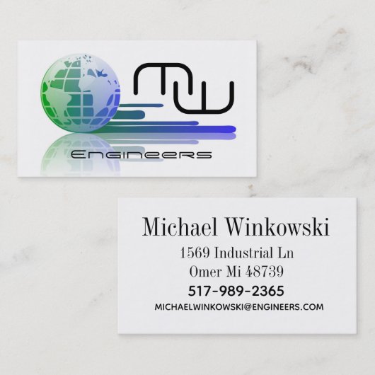 エンジニア 名刺 (正面/裏面)