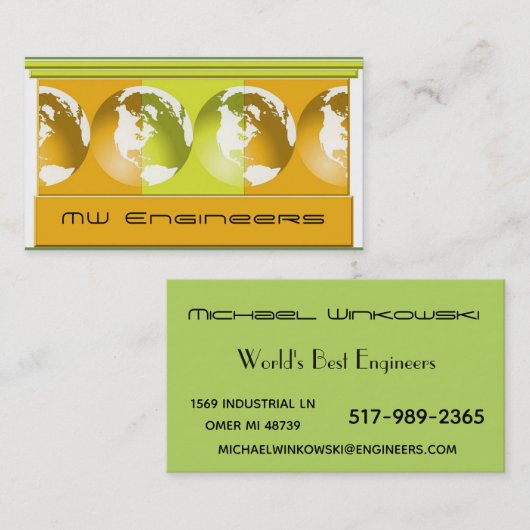 エンジニア 名刺 (正面/裏面)