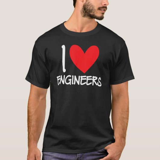 エンジニア 愛してる 電気工学 機械工学 Tシャツ (正面)