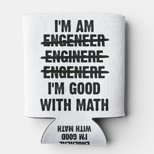 エンジニア。私は数学が得意だ 缶クーラー (裏面)