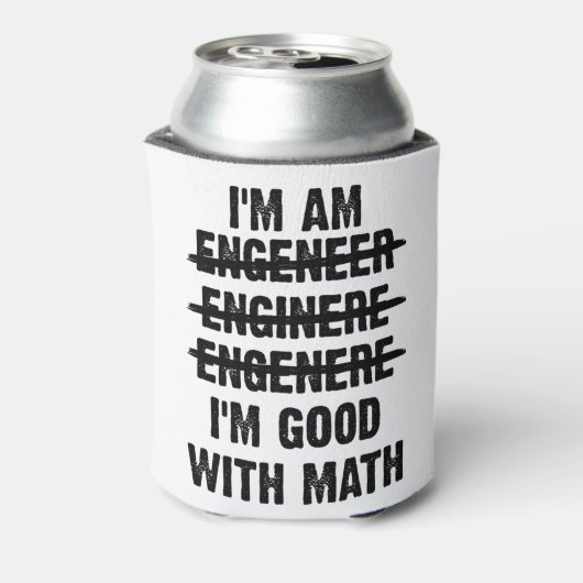 エンジニア。私は数学が得意だ 缶クーラー (缶裏面)