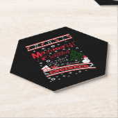 エンジニア – 醜いクリスマスセーター ペーパーコースター (アングル)