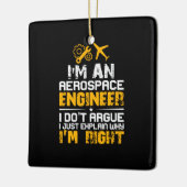 エンジニアIは航空宇宙技術者 セラミックオーナメント (左)