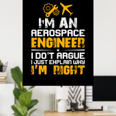エンジニアIは航空宇宙技術者 ポスター (ホームオフィス)