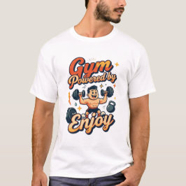 エンジョイで動くジム - ビンテージ フィットネス カートゥーン Tシャツ