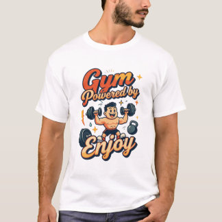 エンジョイで動くジム - ビンテージ フィットネス カートゥーン Tシャツ