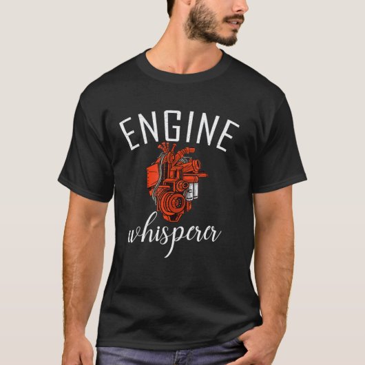 エンジンささやき屋 修理 メカニック エンジニア カーメカニック Tシャツ (正面)