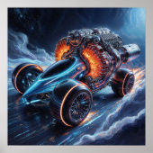 エンジンのオーバーキル – ファンタスティック車のコンセプトデザイン ポスター (正面)